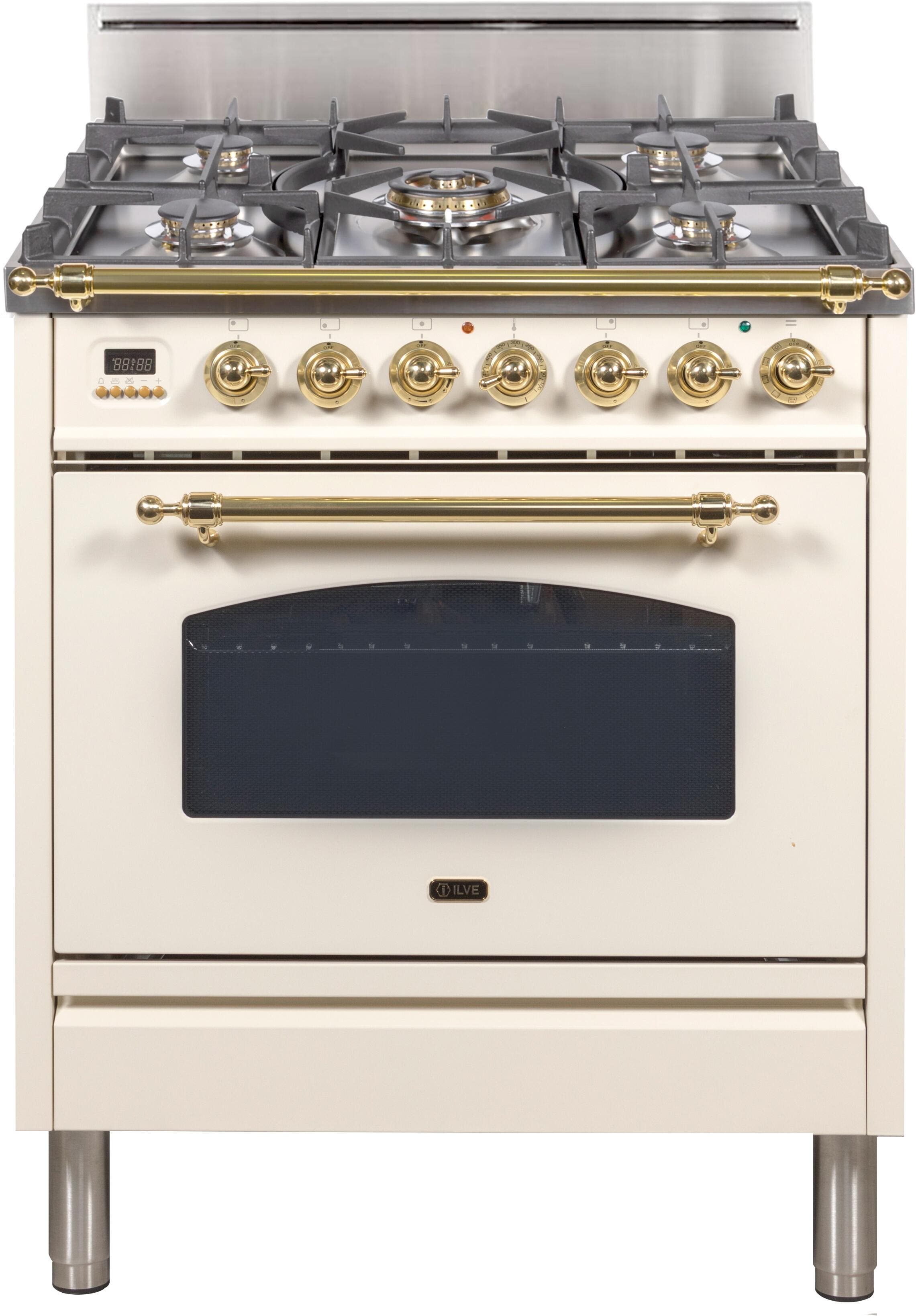 Ilve UPN76DVGGA Antique White, Brass Trim