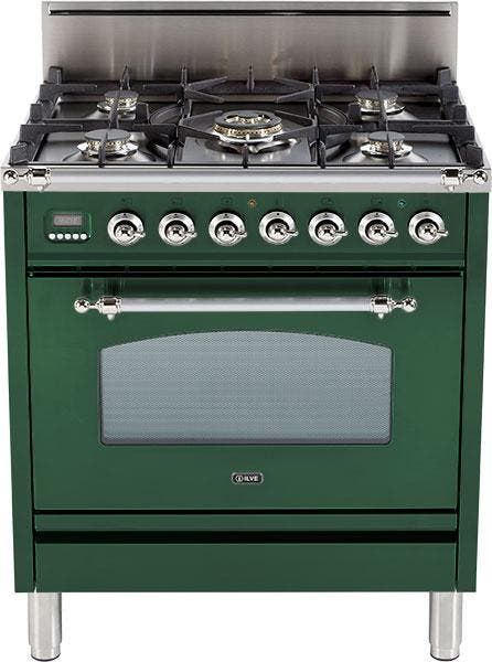 Ilve UPN76DVGGVSX Emerald Green, Chrome Trim
