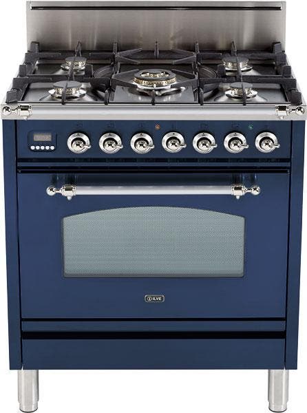 Ilve UPN76DVGGBLX Midnight Blue, Chrome Trim