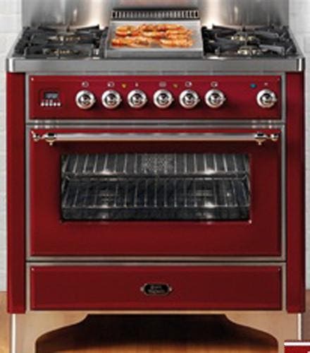Ilve UPN90FDVGGRB Burgundy