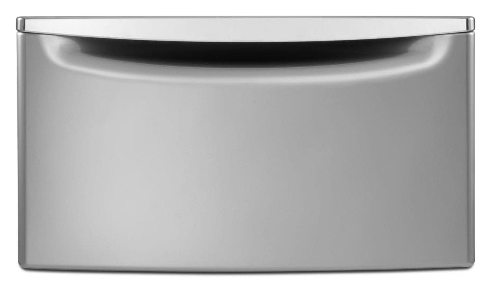 15.5 Inch Height Laundry Pedestal with Storage Drawer and Chrome Handle