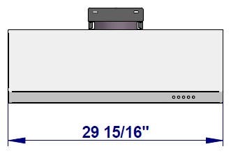 Bertazzoni KU30PRO1X 30" Wall Mount Canopy Range Hood
