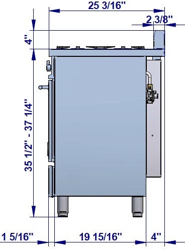 Bertazzoni X244GGVX Natural Gas