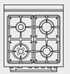 Bertazzoni X244GGVX Natural Gas