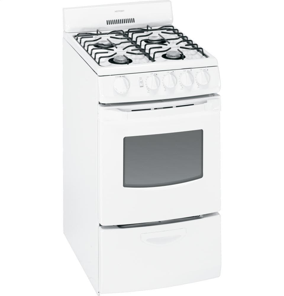 Hotpoint RGA820DEDWW 20" Freestanding Gas Range
