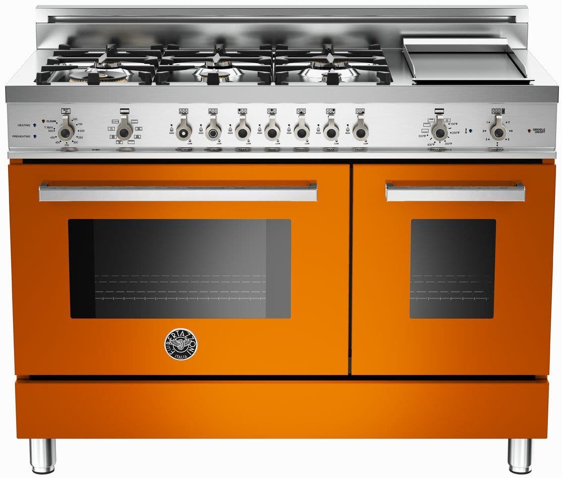 Bertazzoni PRO486GDFSAR Orange, Natural Gas