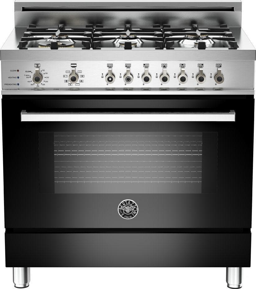 Bertazzoni PRO366DFSNE Black, Natural Gas