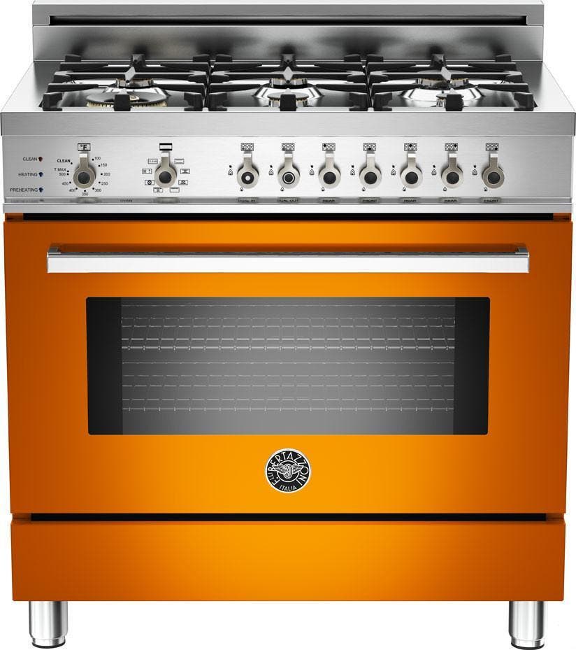 Bertazzoni PRO366DFSAR Orange, Natural Gas