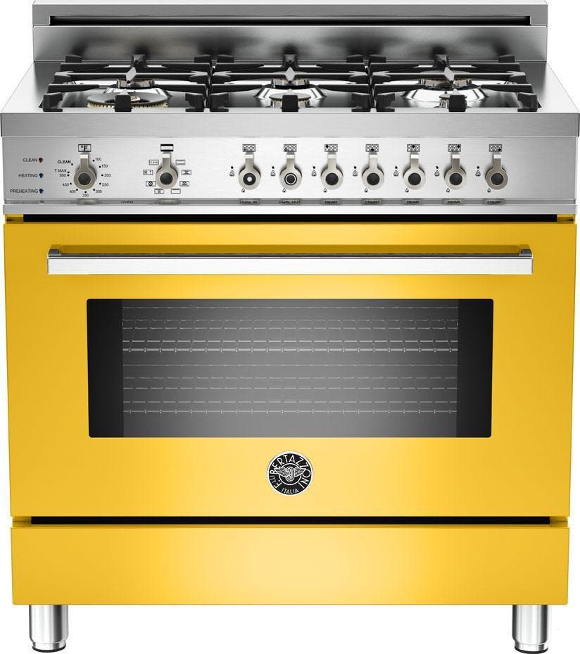 Bertazzoni PRO366DFSGI Yellow, Natural Gas
