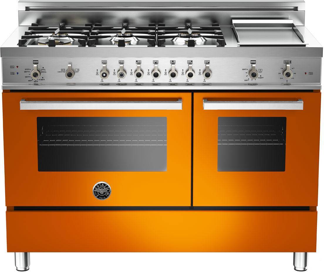 Bertazzoni PRO486GGASAR Orange, Natural Gas