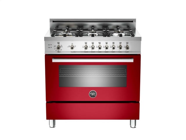 Bertazzoni PRO366GASRO 36 Inch Pro-Style Gas Range with 4.4 cu. ft. Conve...