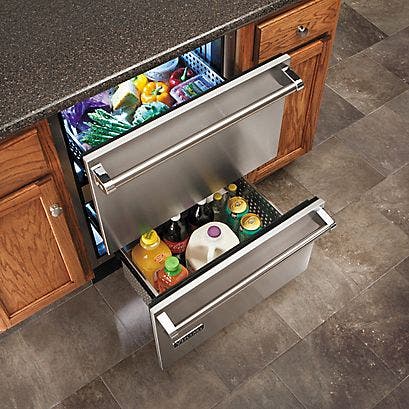 Viking VRDI1240DSS 24" Undercounter Double Drawer Refrigerator