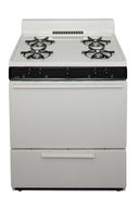 30 In. Freestanding Battery-generated Spark Ignition Gas Range In Biscuit