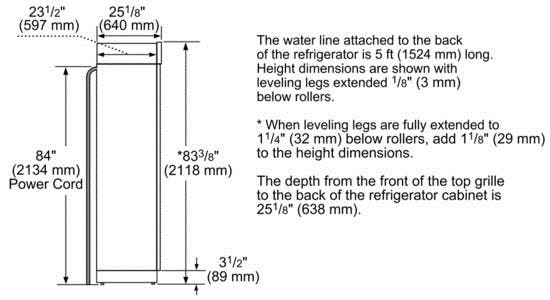 Thermador T42BR810NS 42" Built-in Side by Side Refrigerator
