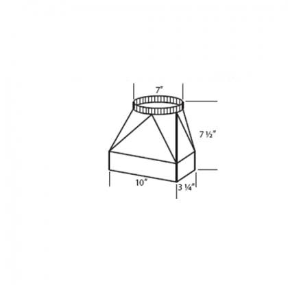Vent-A-Hood VP521 3-1/4" x 10" to 7" Transition