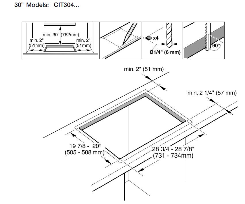Thermador CIT304GB Stainless Steel Frame