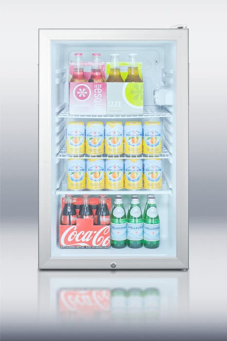 Summit SCR450L7BI 20" wide glass door all-refrigerator