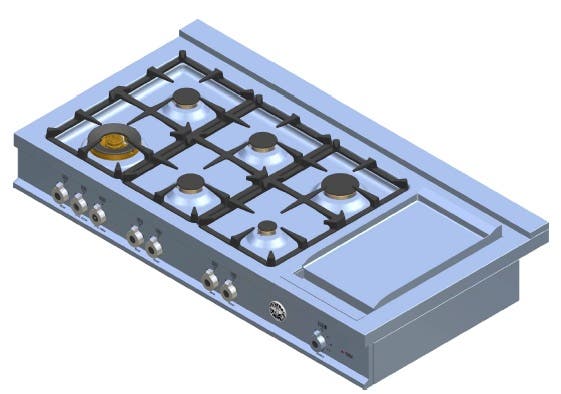 Bertazzoni CB486GPROX 48" 6 Burner Rangetop