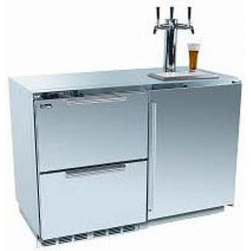 Perlick HP48RTO51R3 Stainless Steel solid door 3 tap