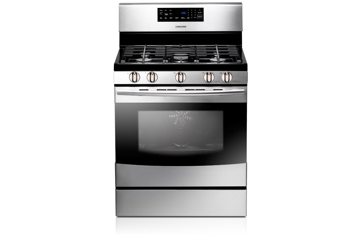 Samsung NX583G0VBSR 30" Freestanding Gas Range with 5 Sealed Burners, 5
