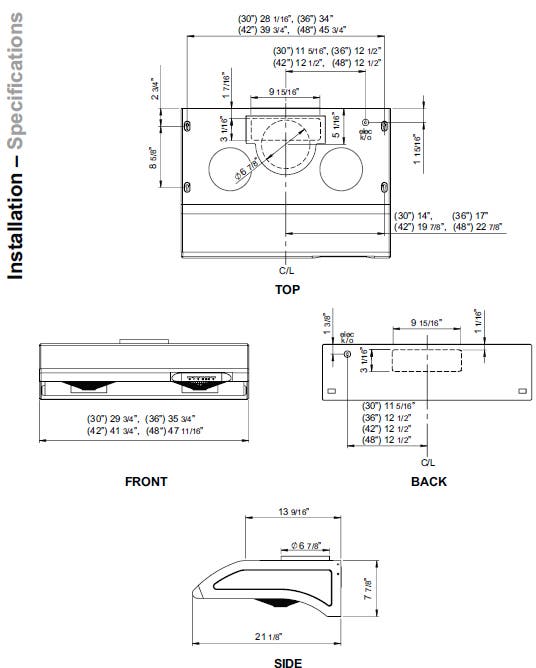 Zephyr AK2148AS 48" Under Cabinet Range Hood