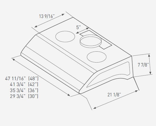 Zephyr AK2148AS 48" Under Cabinet Range Hood