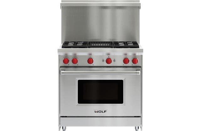 36 Inch X 20 Inch Gas Range Riser With Shelf