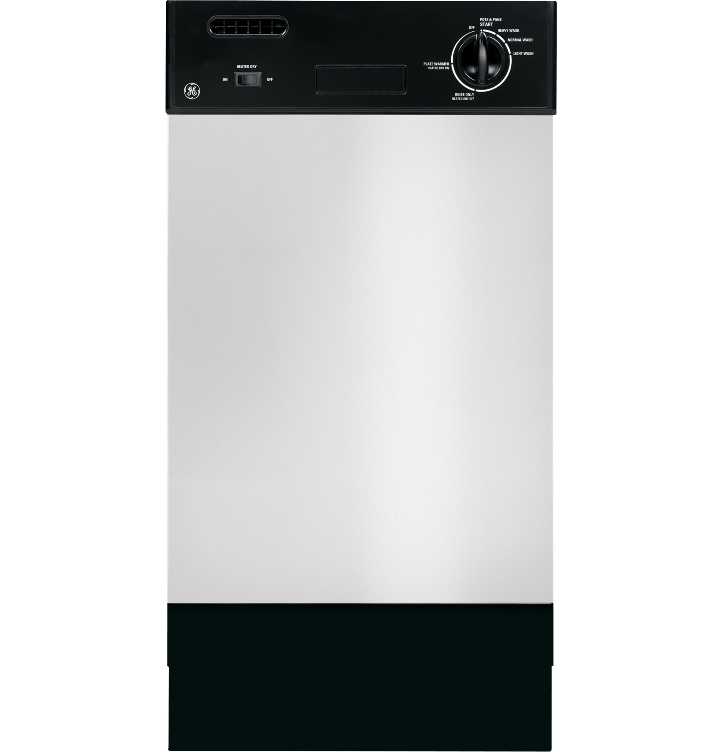 GE GSM1860FSS 18 Inch Full Console Dishwasher with 6 Wash Cyles, Dial