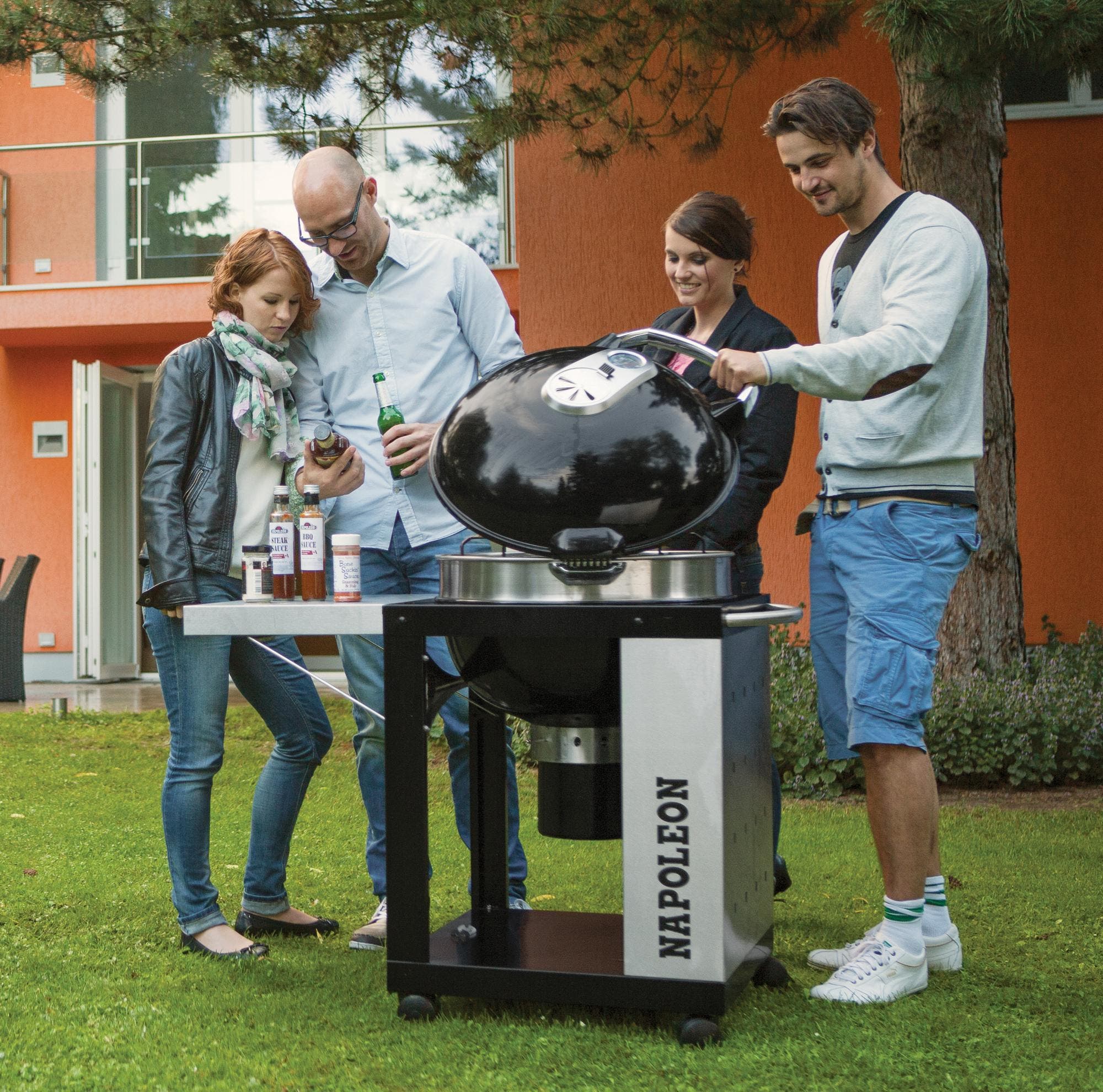 Napoleon NK22CKC 22.5 Inch Freestanding Charcoal Grill