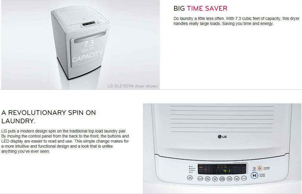 LG DLG1002W White