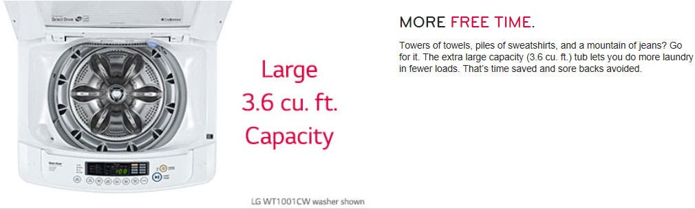 LG WT1001CW White