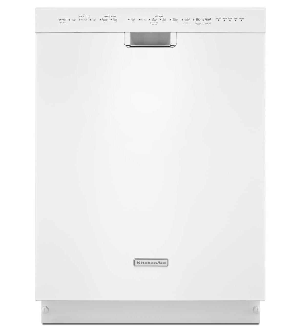 KitchenAid KDFE304DWH Full Console Dishwasher with 6 Cycles, ProWash