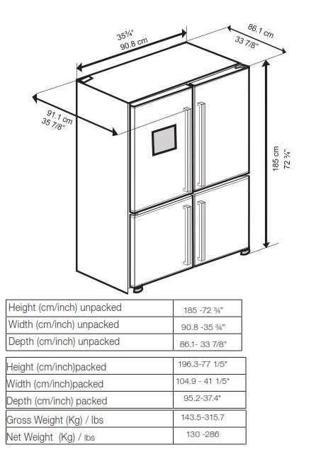 Blomberg BRFD2650SS 25.7 cu. ft. French Door Refrigerator