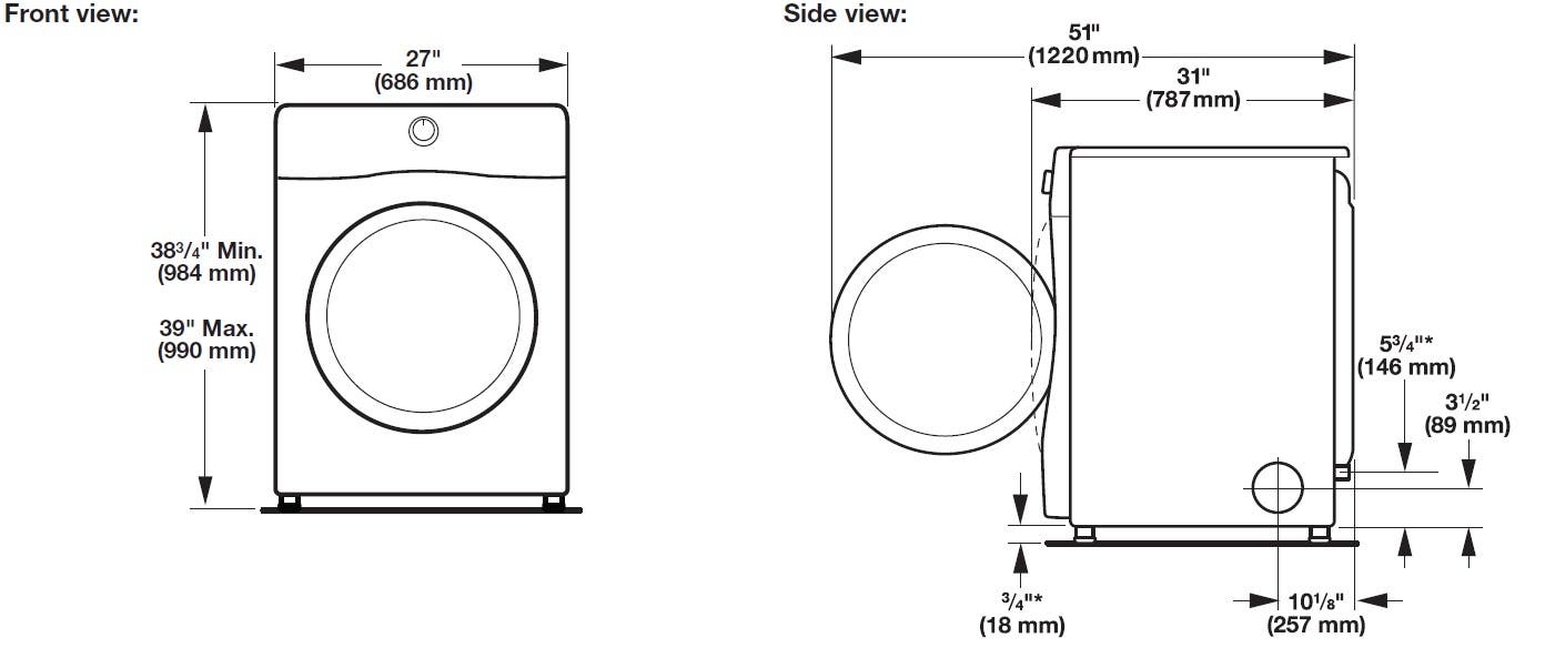 Amana NED5700BW White