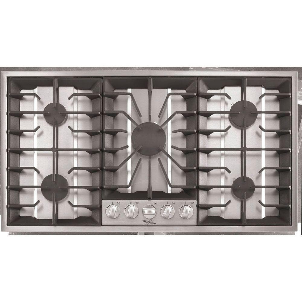 Whirlpool GLS3665RS 36" Stainless Steel Gas Cooktop