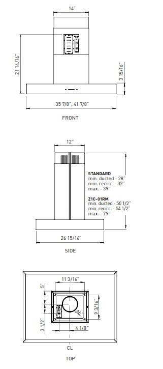 Zephyr ZRME42CS Stainless Steel