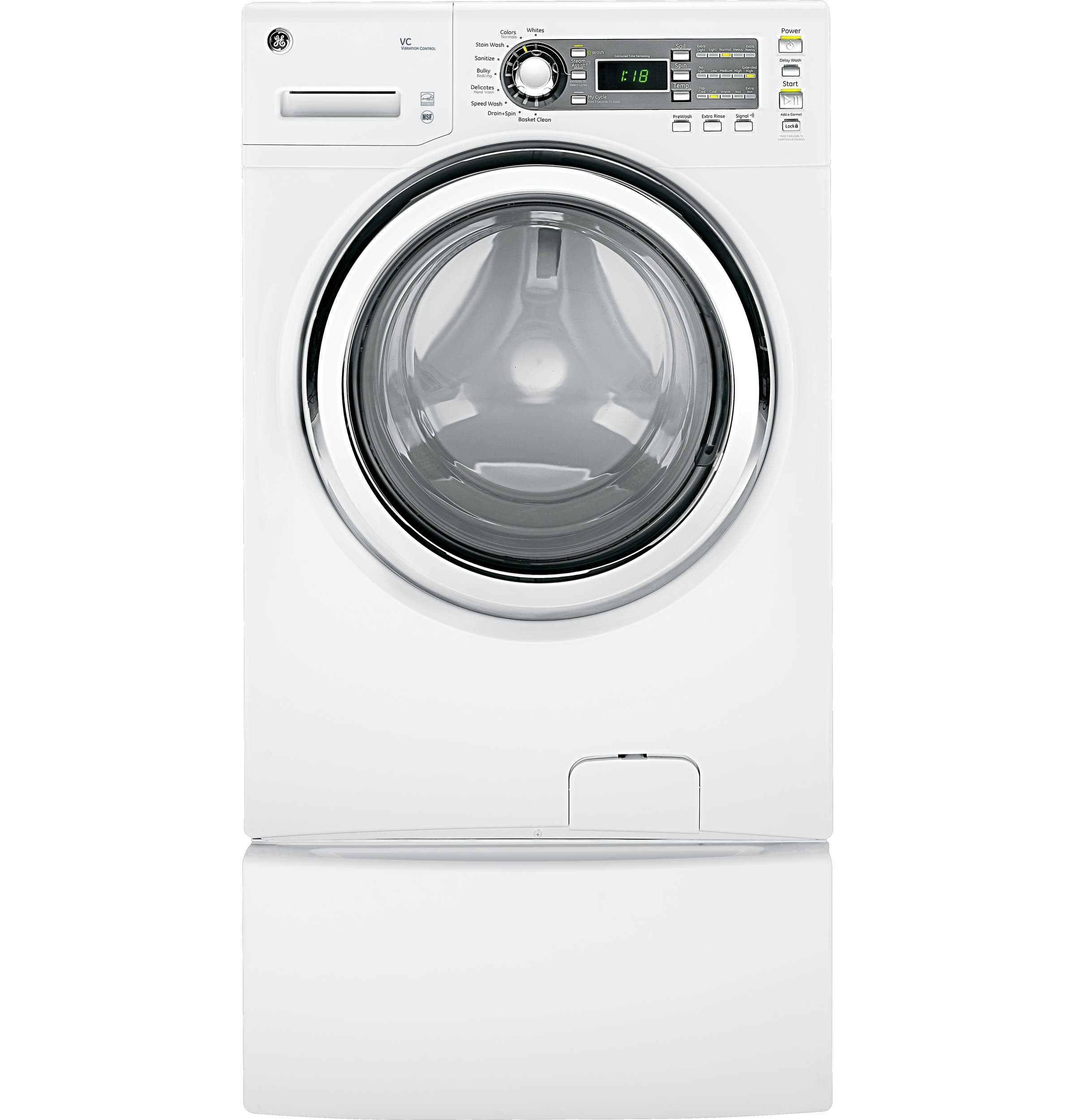 GE GFWS1500DWW 27" Front-Load Washer