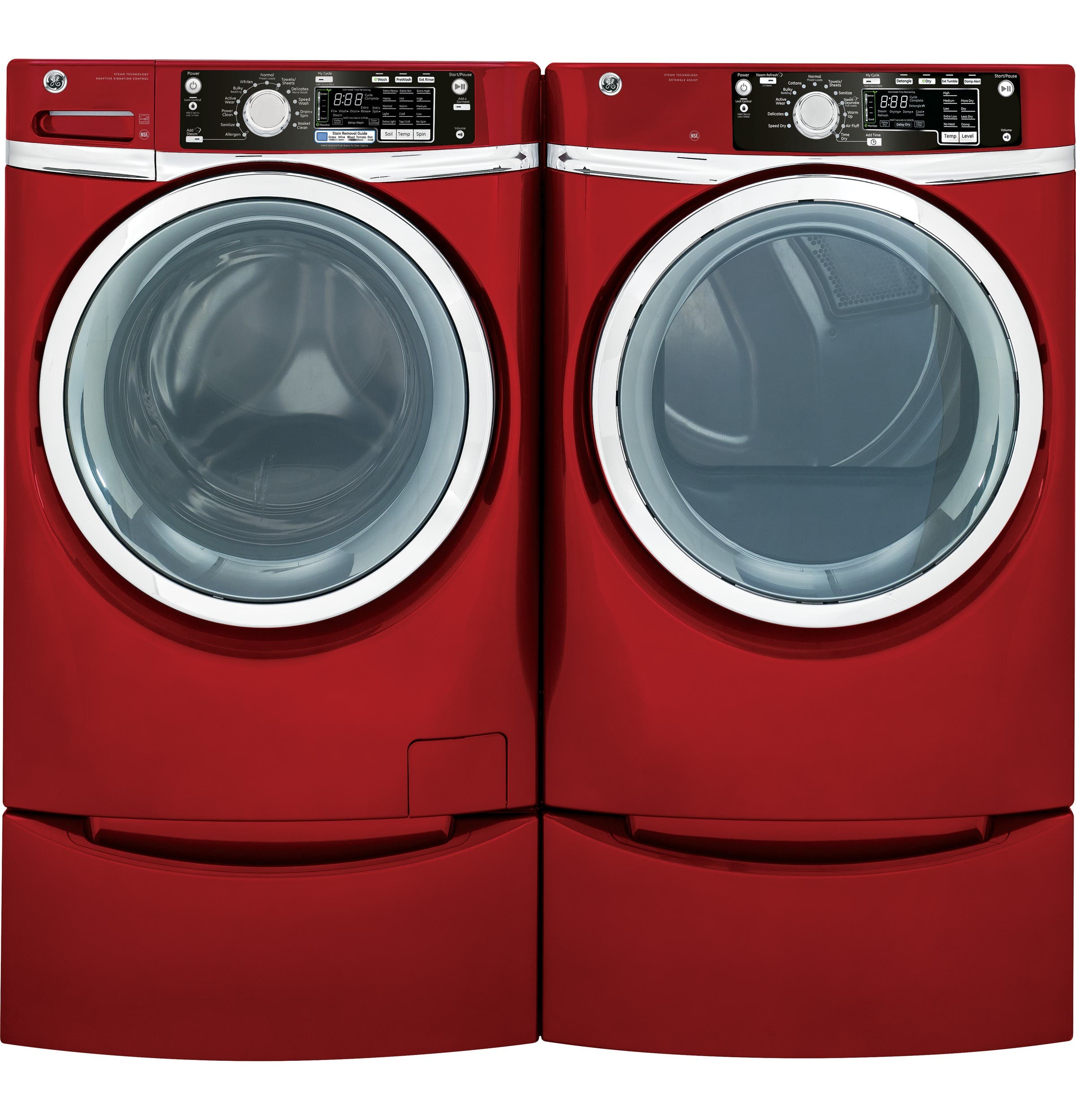 GE GFWS2605FRR Red