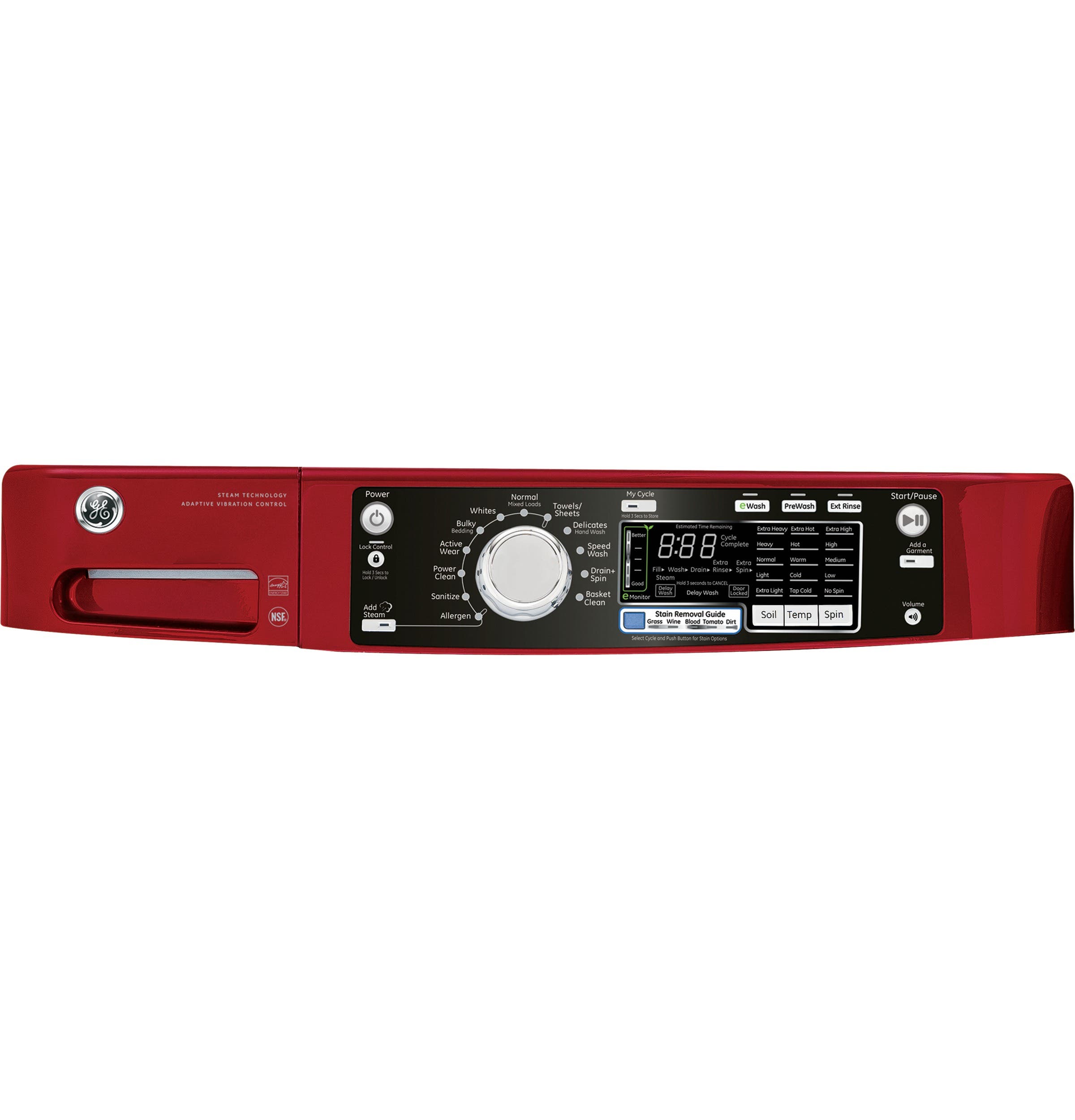 GE GFWS2605FRR Red
