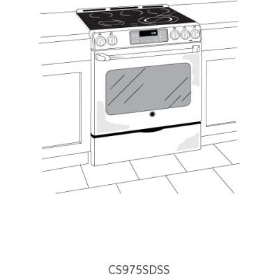 GE CS975SDSS 30" Free Standing Smoothtop Range