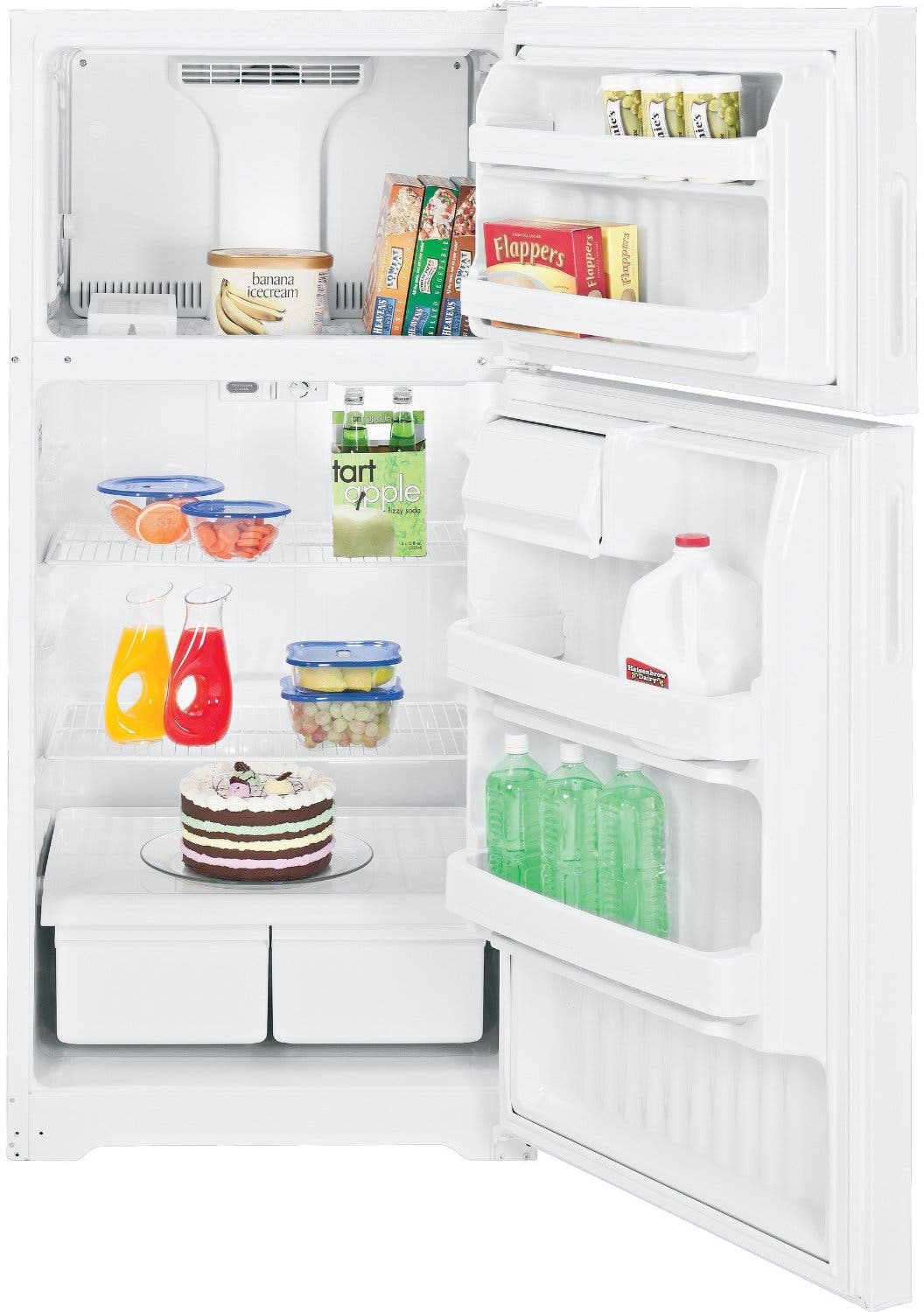 GE GTR16DBEWW 15.7 cu. ft. Top-Freezer Refrigerator