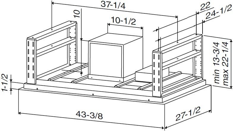 Best CC34ISB 44" Cirrus Ceiling-Mount Range Hood
