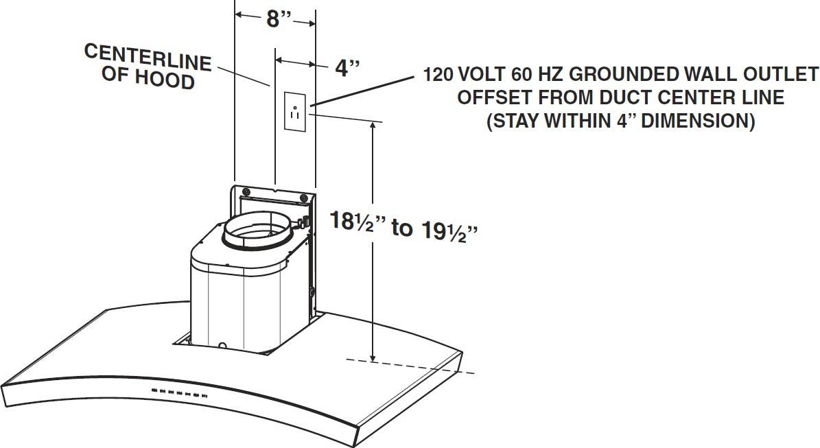 Best WC35I90SB 36" Dune Wall-Mount Chimney Hood