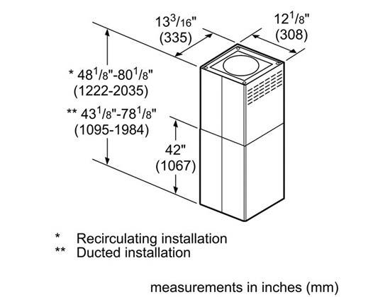 Bosch HCIEXT5UC 9' to 12' Ceilings