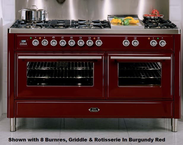 Ilve UMT150SMPRB Burgundy Red