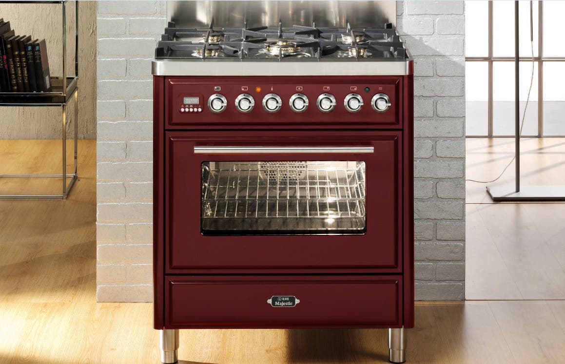 Ilve UMT76DVGGRB Burgundy Red