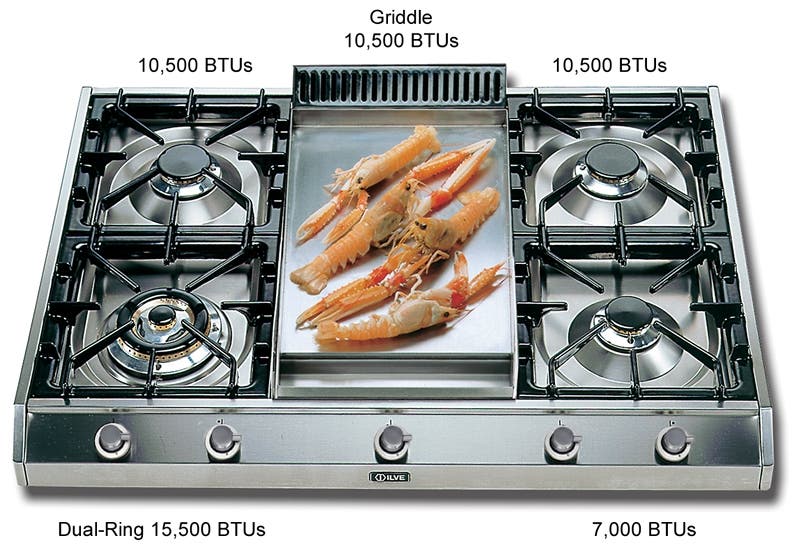 Ilve UHP965FD 36" Pro-Style Gas Rangetop
