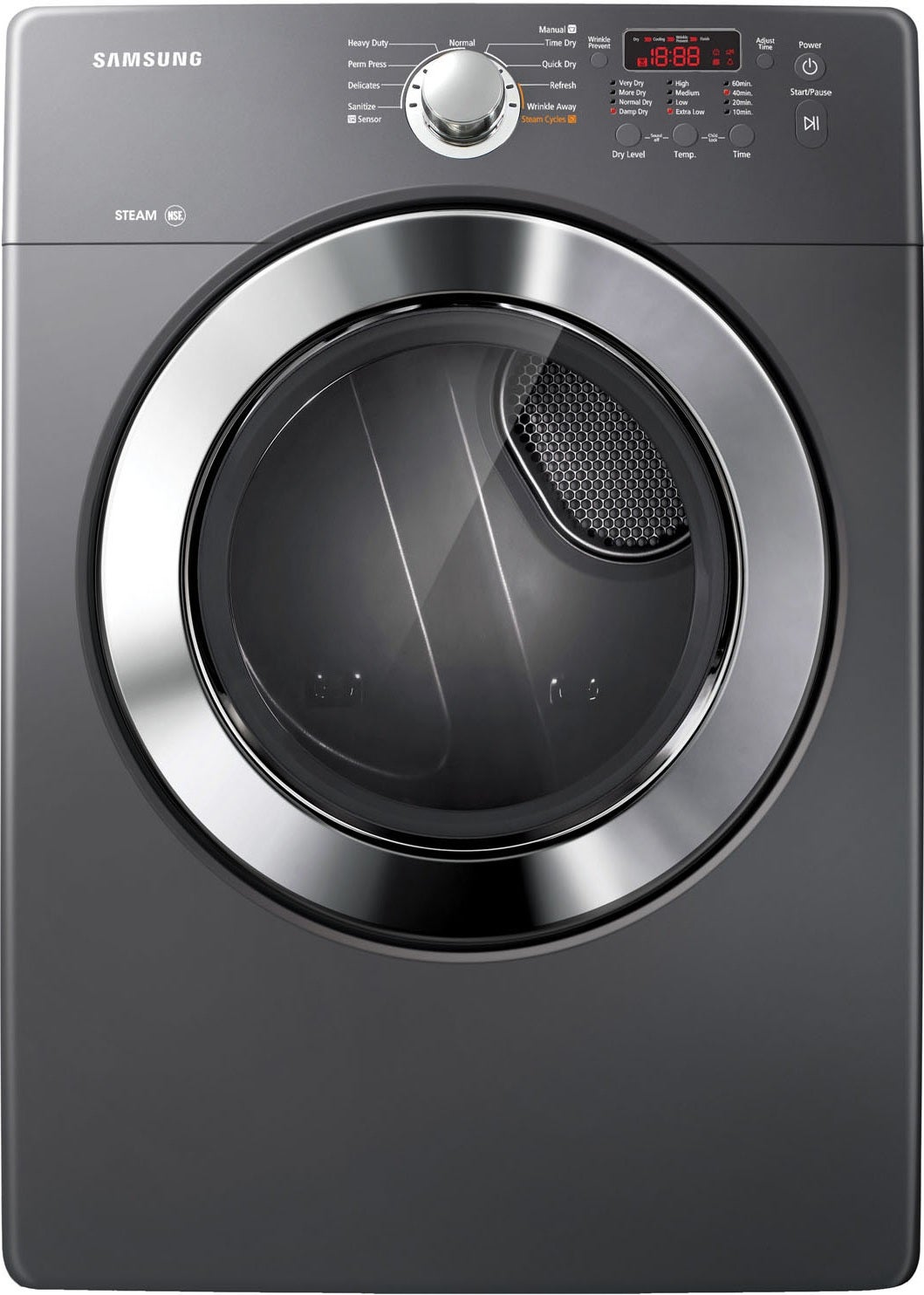 Samsung DV365ETBGSF 7.3 cu. ft. Super Capacity Electric Steam Dryer With 9 Preset Dry Cycles, 4