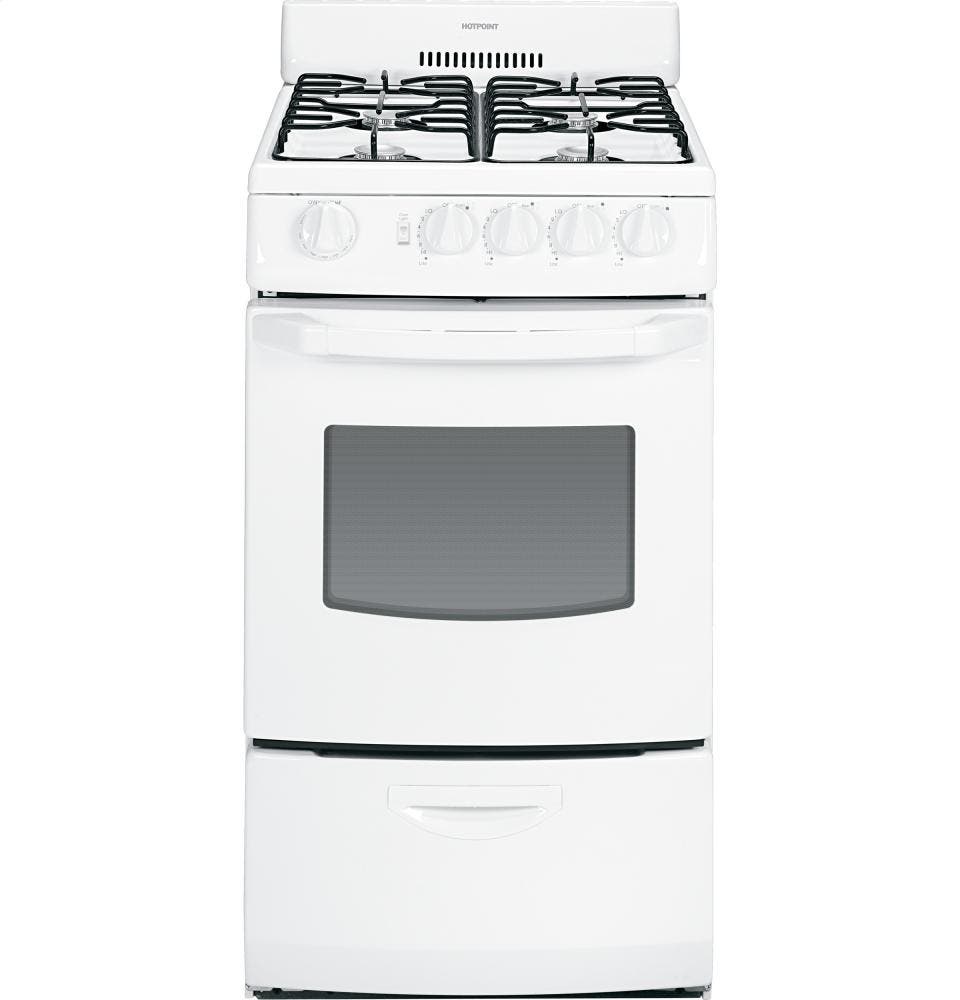 Hotpoint RGA820DEDWW 20" Freestanding Gas Range