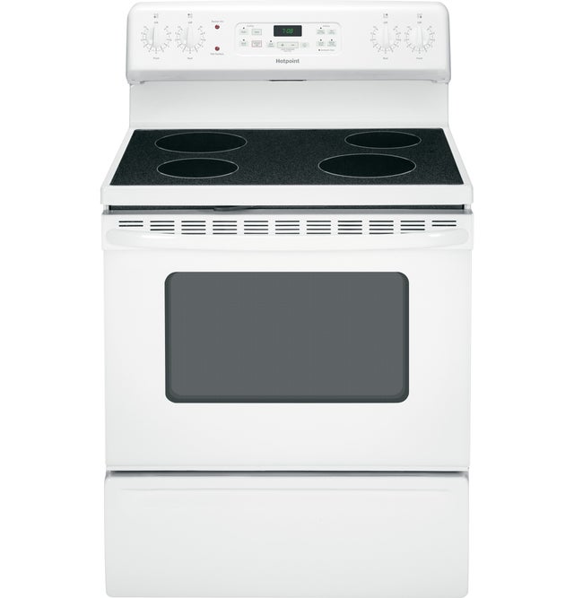 Hotpoint RB780DHWW 30 Inch Freestanding Electric Range with 5.0 cu. f...